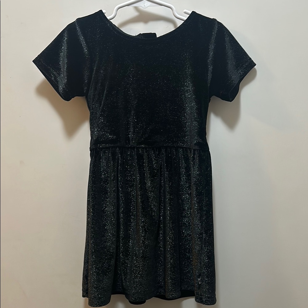 APPAMAN BLACK VELOUR SPARKLY DRESS SIZE 4
